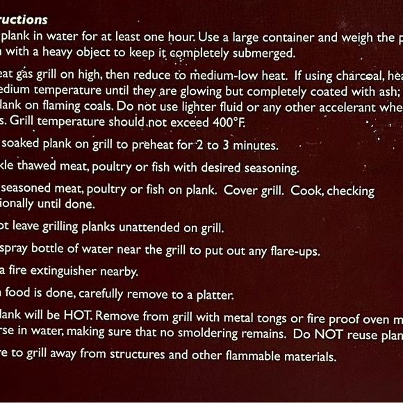 Durkee Grilling Cedar Planks 2 Piece Set 14x7in Cedar Wood NEW - Picture 2 of 4